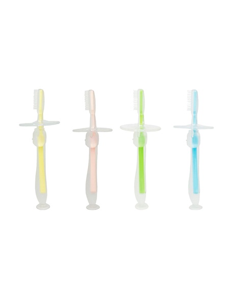 Силіконова зубна щітка з обмежувачем колір різнокольоровий ЦБ-00228041 SKT000928138 фото