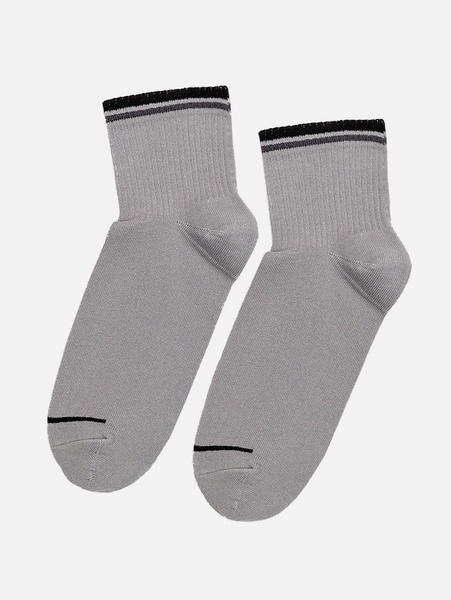 Чоловічі шкарпетки 43-45 колір світло-сірий ЦБ-00214565 SKT000896620 фото