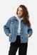 Женская джинсовая куртка 48 цвет голубой ЦБ-00245187 SKT000980739 фото 1