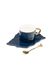 Чашка з блюдцем та ложкою "Muse" колір синій ЦБ-00235223 SKT000945626 фото 1