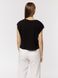 Короткая женская футболка 44 цвет черный ЦБ-00219341 SKT000907144 фото 3