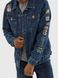 Куртка джинсова чоловіча з принтом 44 колір синій ЦБ-00227273 SKT000925898 фото 2