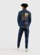 Куртка джинсова чоловіча з принтом 44 колір синій ЦБ-00227273 SKT000925898 фото 3
