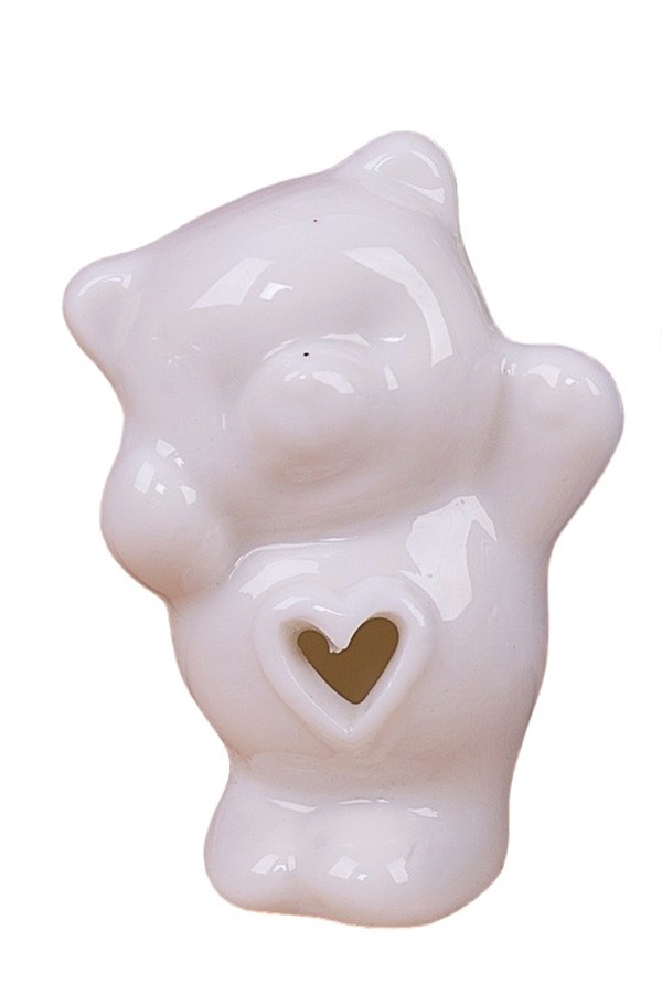 Статуетка ведмідь з прорізаним серцем колір різнокольоровий ЦБ-00242726 SKT000965496 фото