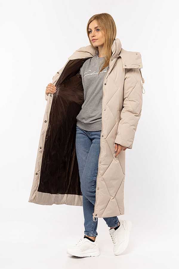 Жіноча куртка 50 колір бежевий ЦБ-00195657 SKT000857724 фото