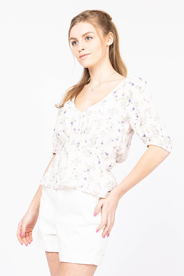 Блуза жіноча колір білий ЦБ-00174770 SKT000584826 фото