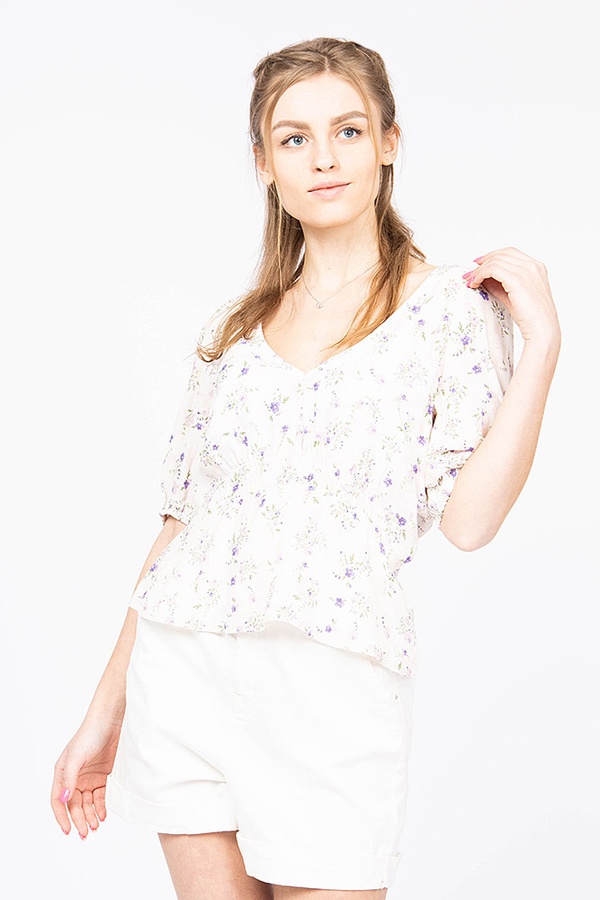 Блуза жіноча колір білий ЦБ-00174770 SKT000584826 фото