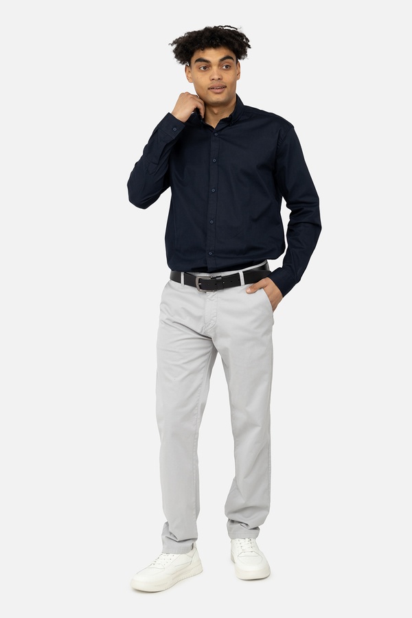 Чоловіча сорочка з довгим рукавом 46 колір темно-синій ЦБ-00245591 SKT000982094 фото