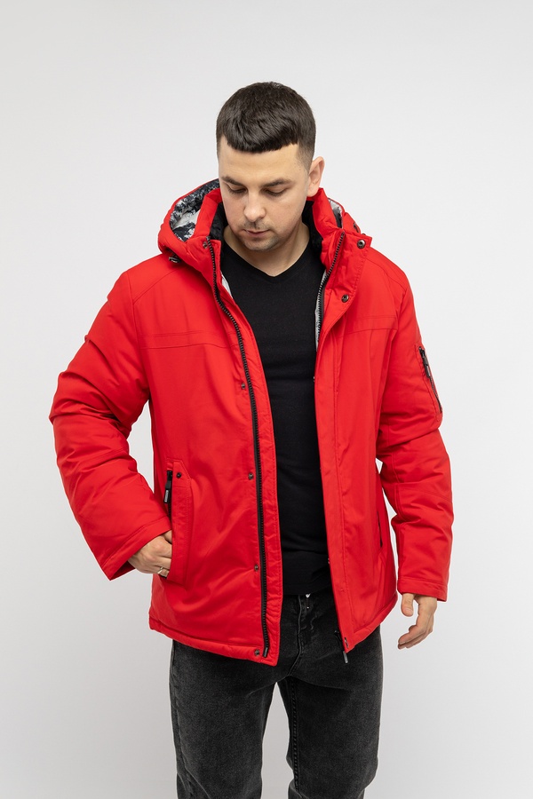 Куртка чоловіча 44 колір червоний ЦБ-00220551 SKT000910170 фото