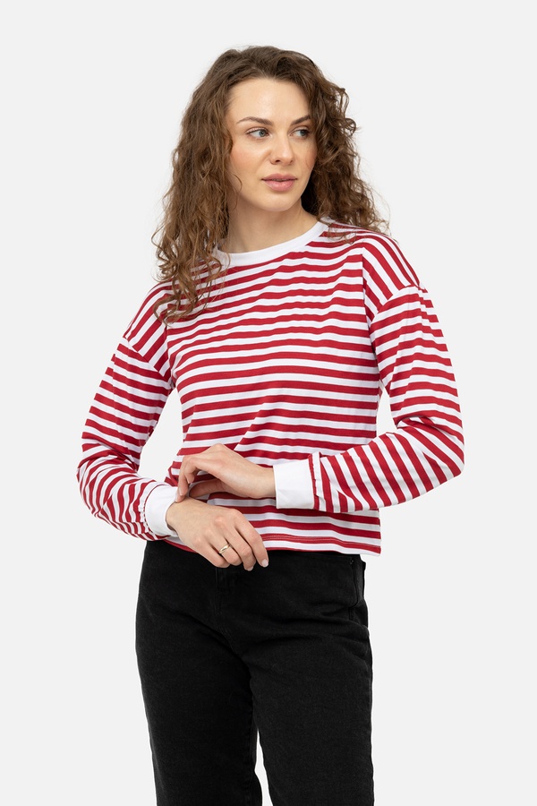 Жіноча футболка з довгим рукавом 42 колір молочний ЦБ-00243123 SKT000967019 фото