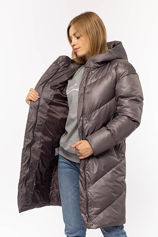 Жіноча куртка 42 колір темно-сірий ЦБ-00168964 SKT000566548 фото