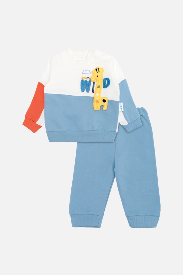 Костюм з штанами для хлопчика 68 колір синій ЦБ-00243104 SKT000966969 фото