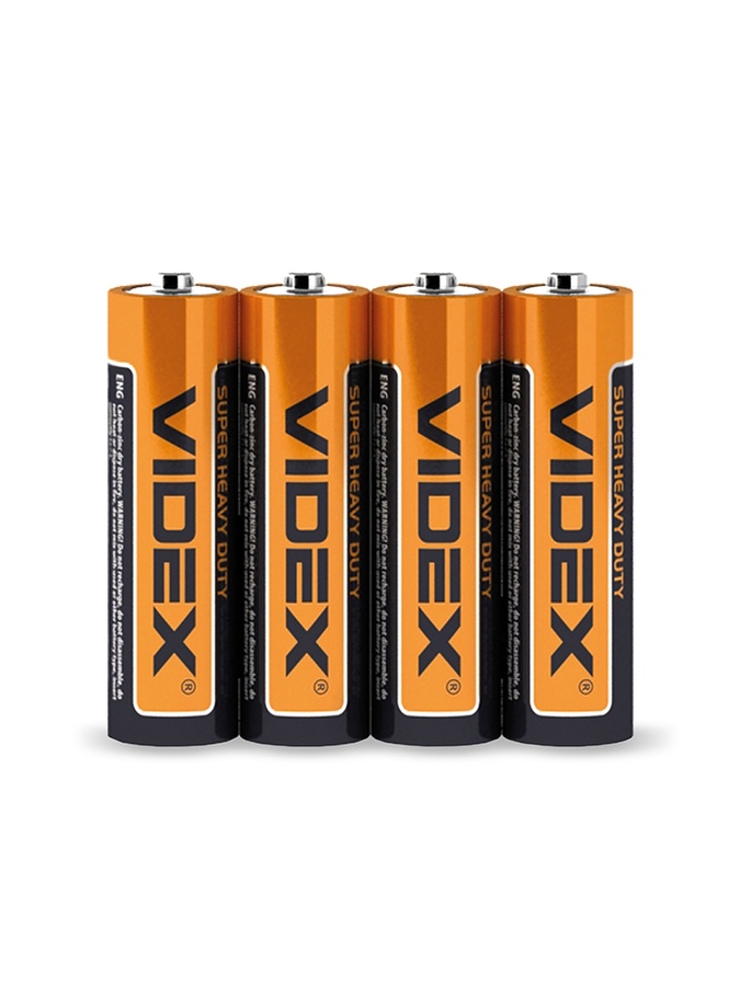 Батарейка Videx солевая R6P/AA 4pcs ЦЕНА ЗА 1 ШТ цвет разноцветный ЦБ-00039661 SKT000329913 фото