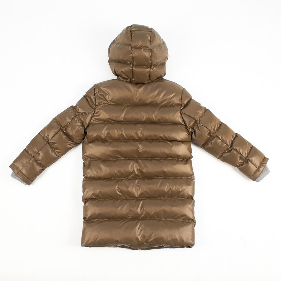 Куртка длинная на девочку, зимняя цвет хаки ЦБ-00140674, 116
