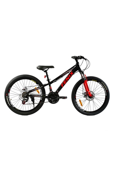 Велосипед Спортивний Corso 24" «FENIX» колір чорно-червоний ЦБ-00246113 SKT000983450 фото