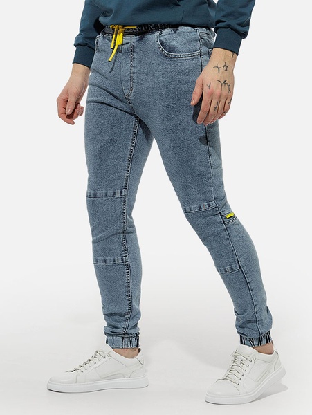 Чоловічі джинсові джогери 48 колір блакитний ЦБ-00164600 SKT000555923 фото