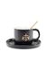 Чашка с блюдцем и ложкой "Tea time" цвет черный ЦБ-00235224 SKT000945627 фото 1