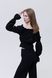 Жіноча блуза з довгим рукавом 46 колір чорний ЦБ-00233765 SKT000942169 фото 4