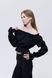 Жіноча блуза з довгим рукавом 46 колір чорний ЦБ-00233765 SKT000942169 фото 3