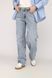 Джинси baggy жіночі колір блакитний 48 ЦБ-00274406 фото 1