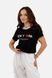 Жіноча футболка з коротким рукавом 46 колір чорний ЦБ-00252403