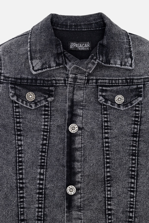 Куртка джинсова для хлопчика 140 колір темно-сірий ЦБ-00197333 SKT000860944 фото
