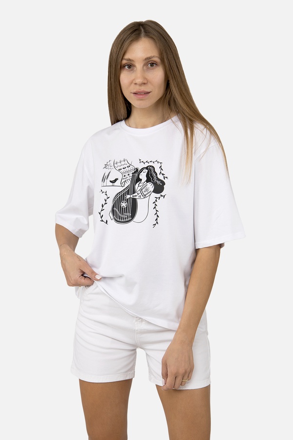 Женская футболка с коротким рукавом 46 цвет белый ЦБ-00253312