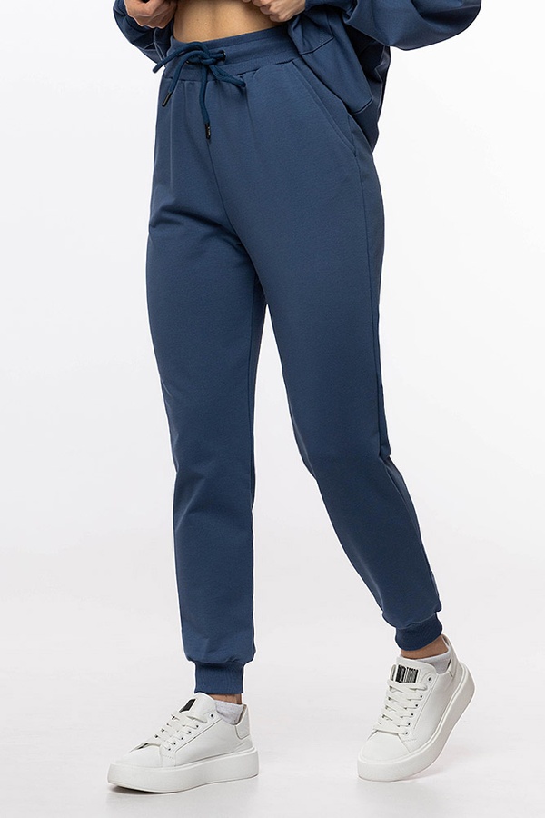 Жіночі спортивні штани манжет 42 колір індіго ЦБ-00210767 SKT000890646 фото