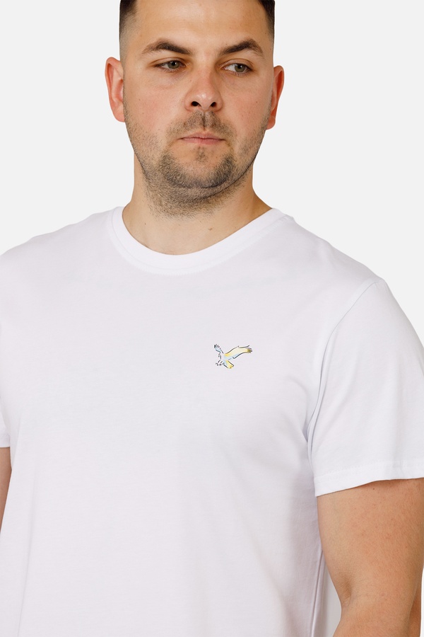 Чоловіча патріотична футболка з коротким рукавом 44 колір білий ЦБ-00253254 SKT001001378 фото