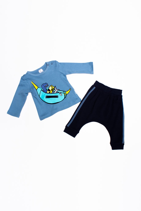 Костюм с брюками на мальчика 68 цвет синий ЦБ-00149101 SKT000511155 фото