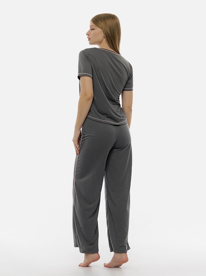 Жіноча піжама 46 колір сірий ЦБ-00213105 SKT000893208 фото