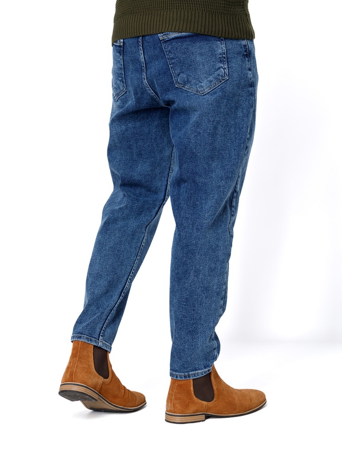 Чоловічі джинси мом 42 колір синій ЦБ-00233103 SKT000940597 фото