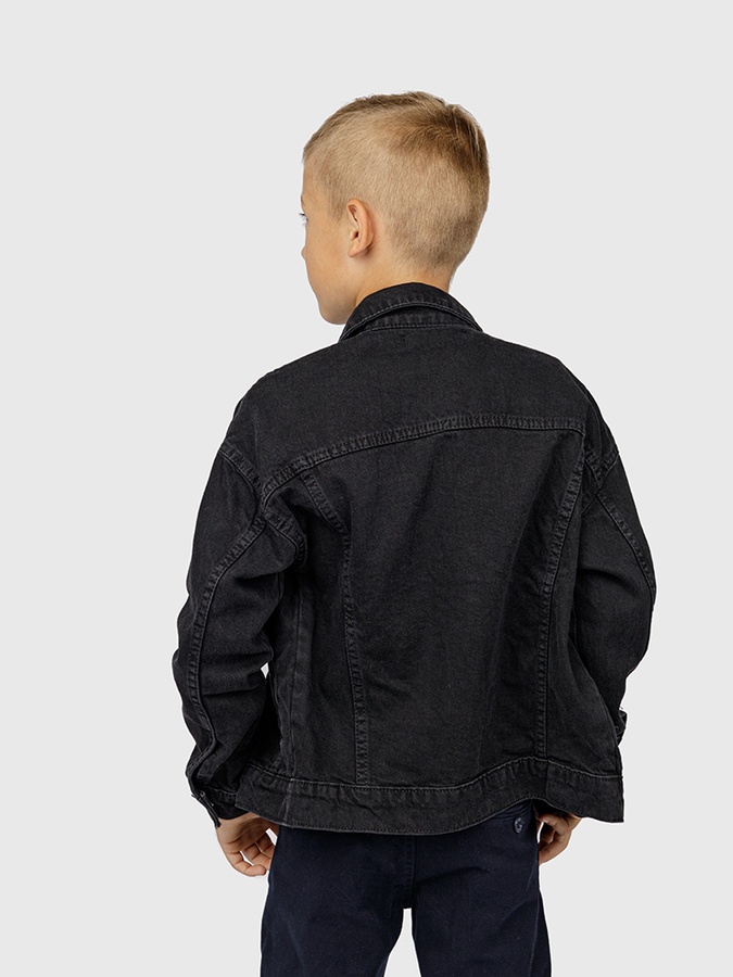 Джинсова куртка для хлопчика 116 колір чорний ЦБ-00224968 SKT000921559 фото