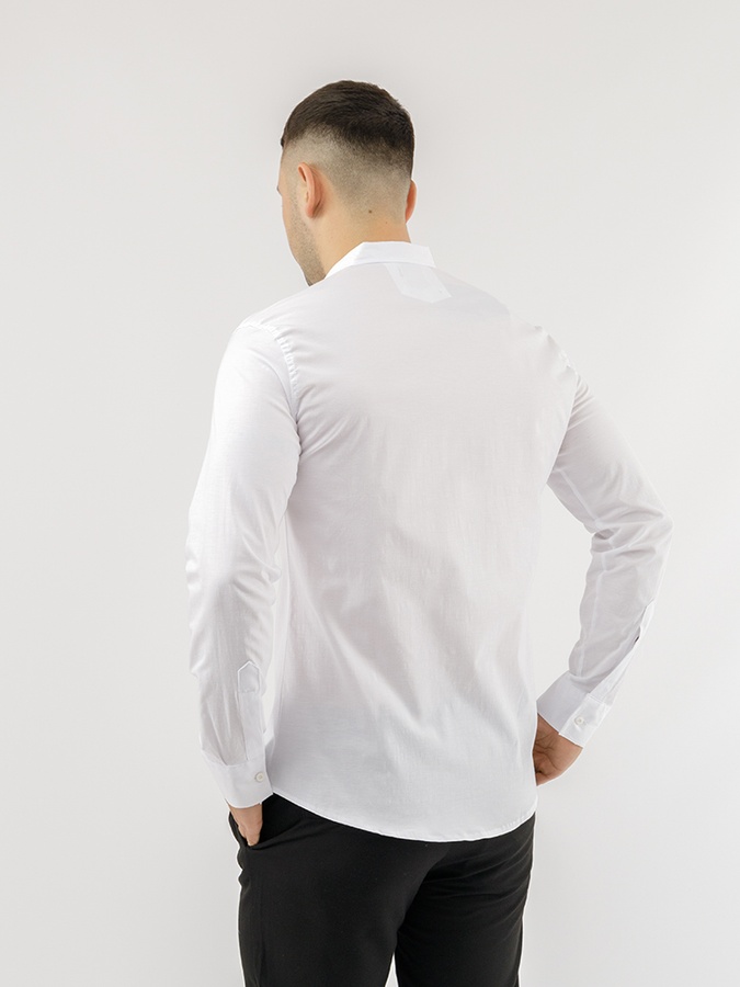 Мужская рубашка 52 цвет белый ЦБ-00213592 SKT000894098 фото