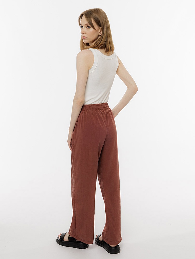 Жіночі широкі штани 42 колір теракотовий ЦБ-00219058 SKT000906154 фото