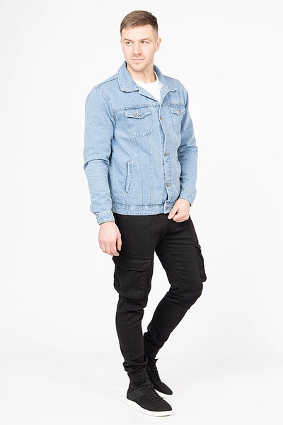Куртка джинсовая мужская 52 цвет голубой ЦБ-00183034 SKT000605600 фото