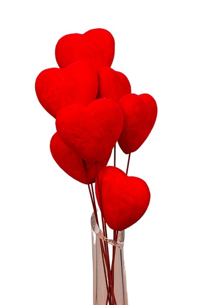 Топпер оксамитове серце колір різнокольоровий ЦБ-00242728 SKT000965498 фото