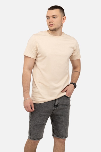 Чоловіча футболка з коротким рукавом 54 колір бежевий ЦБ-00242138 SKT000963640 фото