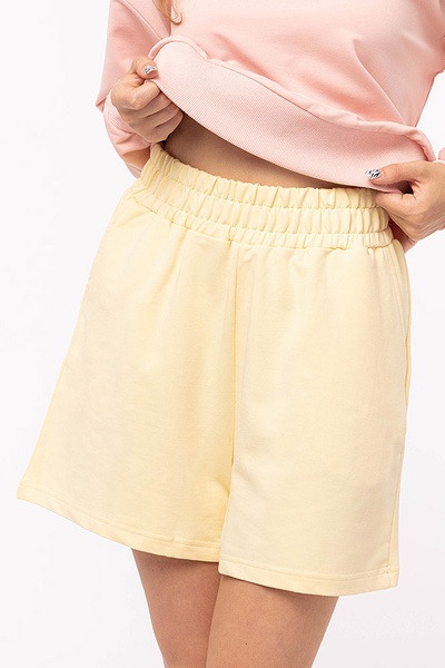 Женские шорты 50 цвет лимонный ЦБ-00183210 SKT000606288 фото