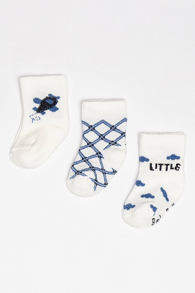Шкарпетки "Маленький літачок" на хлопчика 16-17 колір білий ЦБ-00187018 SKT000833986 фото