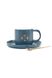 Чашка з блюдцем та ложкою "Tea time" колір бірюзовий ЦБ-00235225 SKT000945628 фото 1
