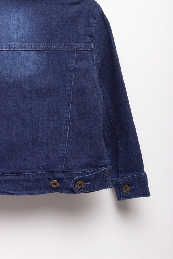 Куртка джинсовая короткая на девочку 128 цвет темно-синий ЦБ-00114287 SKT000509419 фото