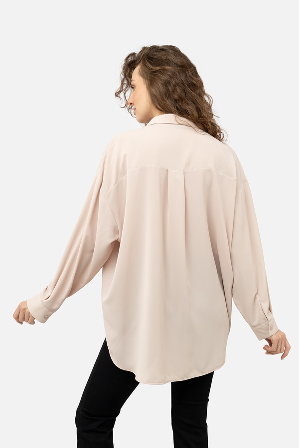 Жіноча блуза 42 колір бежевий ЦБ-00242166 SKT000963754 фото