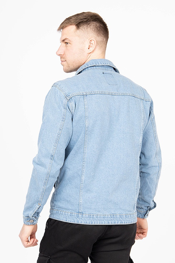 Куртка джинсова чоловіча 52 колір блакитний ЦБ-00183034 SKT000605600 фото