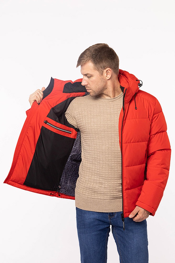 Чоловіча куртка 46 колір червоний ЦБ-00194534 SKT000854519 фото