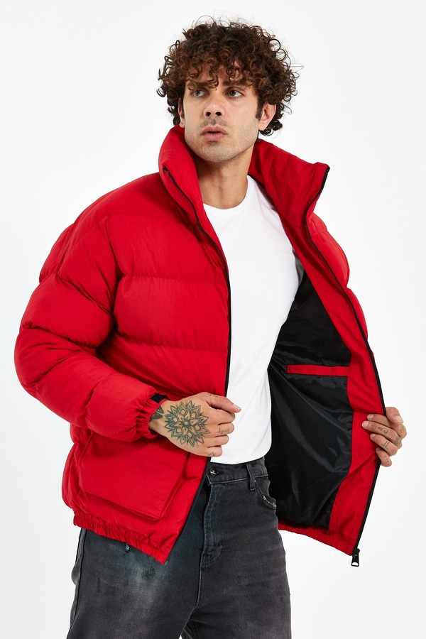 Куртка коротка чоловіча 44 колір червоний ЦБ-00173907 SKT000581735 фото