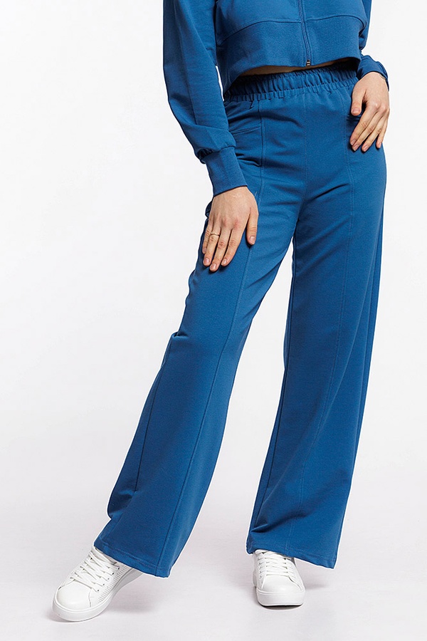 Жіночі спортивні штани палаццо 42 колір індіго ЦБ-00212540 SKT000891981 фото