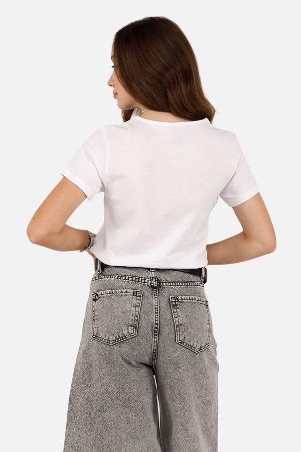 Женская футболка с коротким рукавом 40 цвет белый ЦБ-00252404