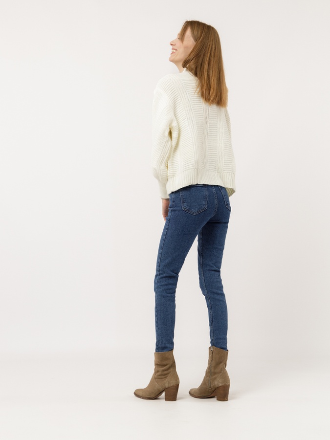 Жіночі джинси-слім 38 колір синій ЦБ-00228368 SKT000929134 фото