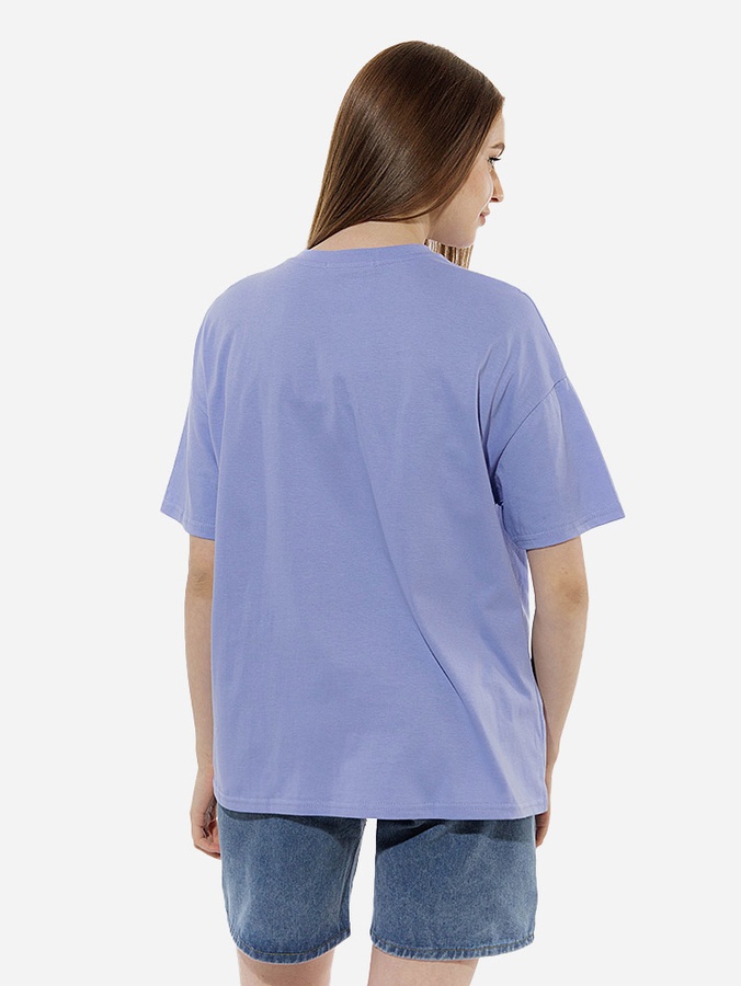 Жіноча футболка оверсайз 46 колір бузковий ЦБ-00219241 SKT000906776 фото